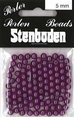 5mm Wax Beads from Stenboden in Purple