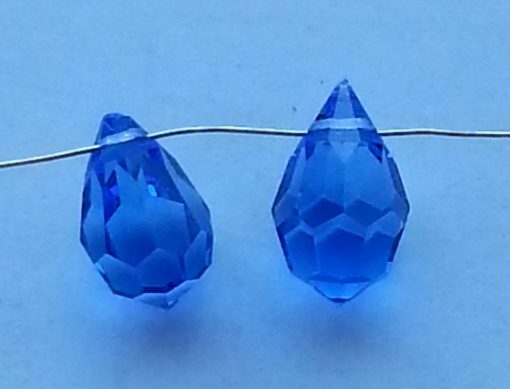 10x6mm Drop Beads - Sapphire