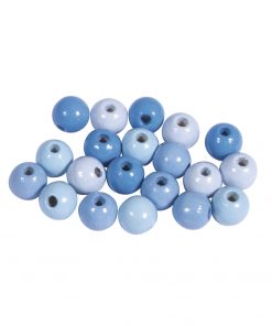 Pale Blue Wooden Beads