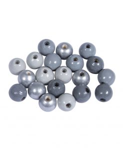 Silver Grey Wooden Beads