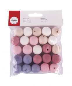 2,2cm Cotton Balls - Heather Mix