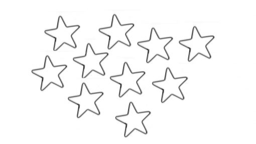 10 x 10cm metal star