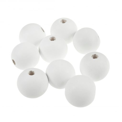 25mm White Beads