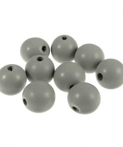 25mm grey beads
