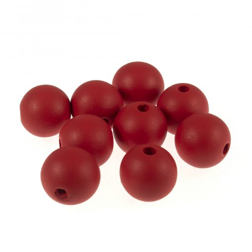 25mm Wooden Beads Red