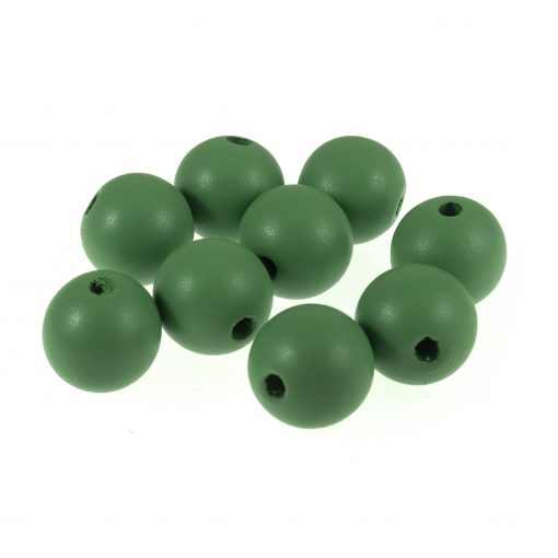 25mm Wooden Beads - Green