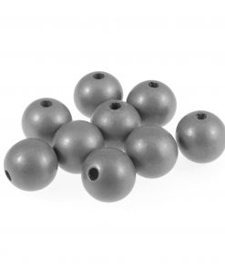 25mm Wooden Beads - Silver