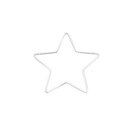 15cm White Metal Star