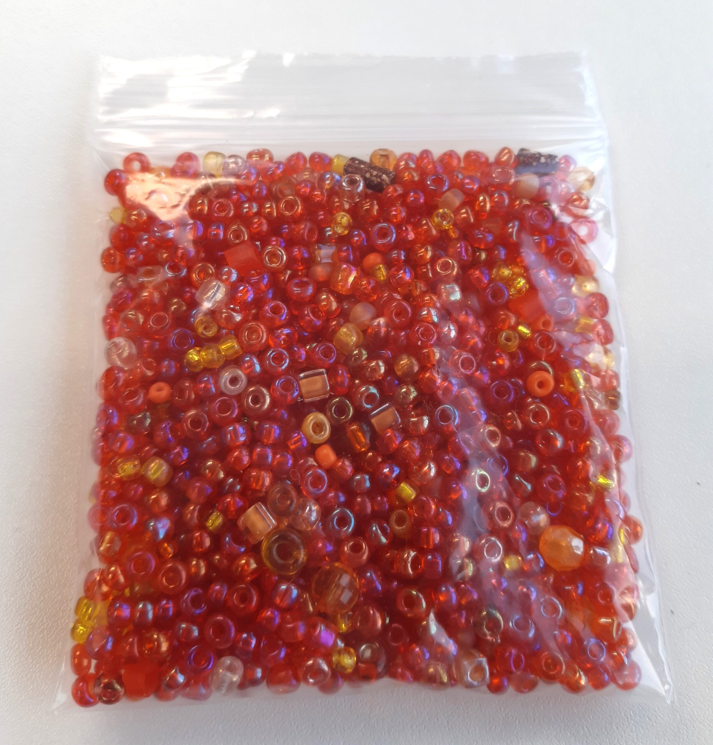 Seed Bead Mix - Orange x 50g - Image 2
