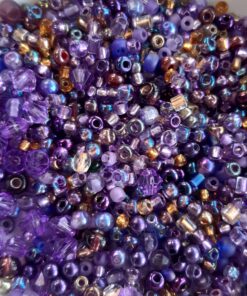 Seed Bead Mix - Purple x 50g