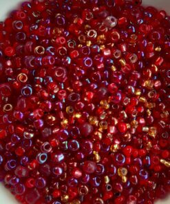 Seed Bead Mix - Red x 50g