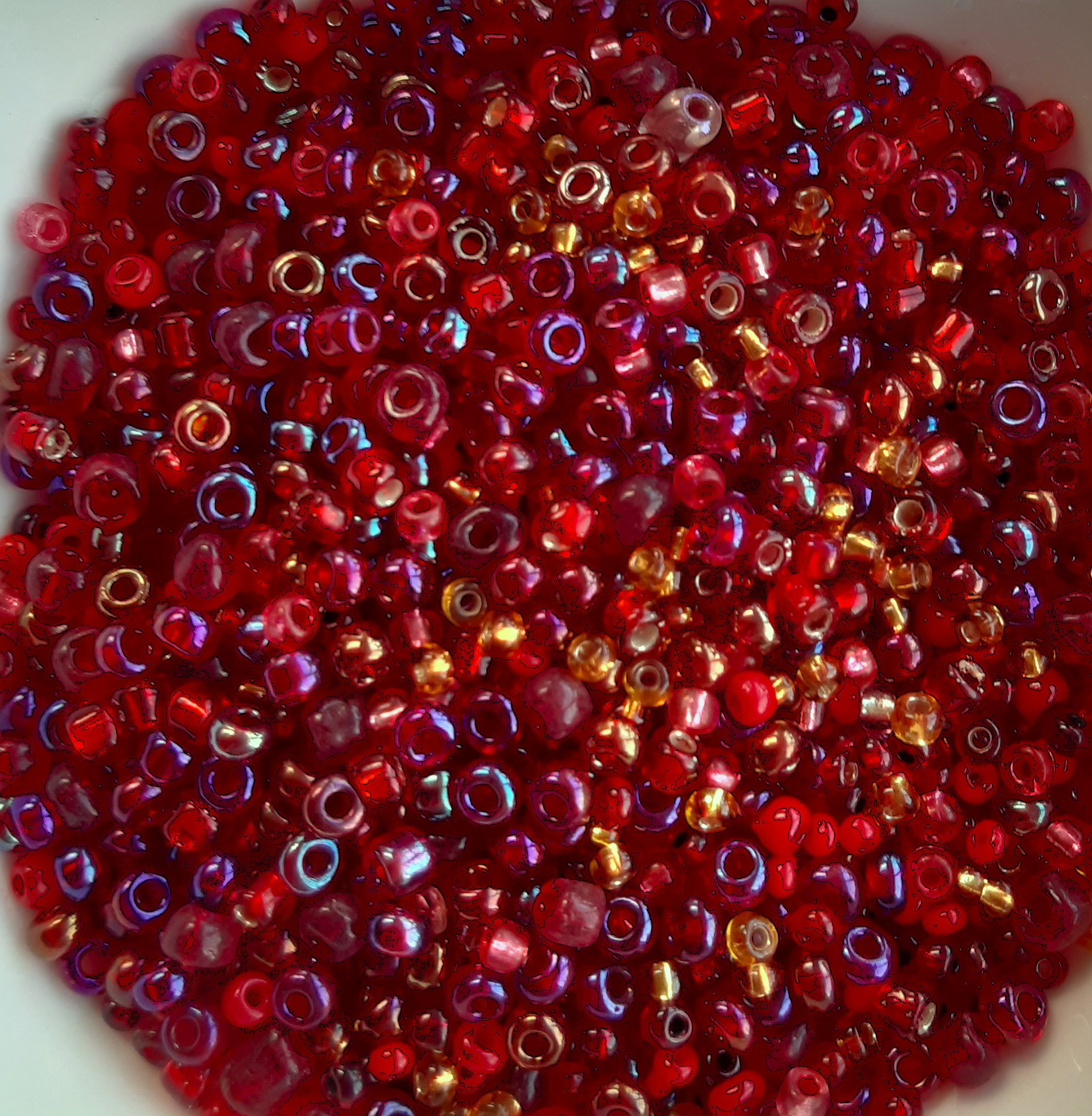 Seed Bead Mix - Red x 50g
