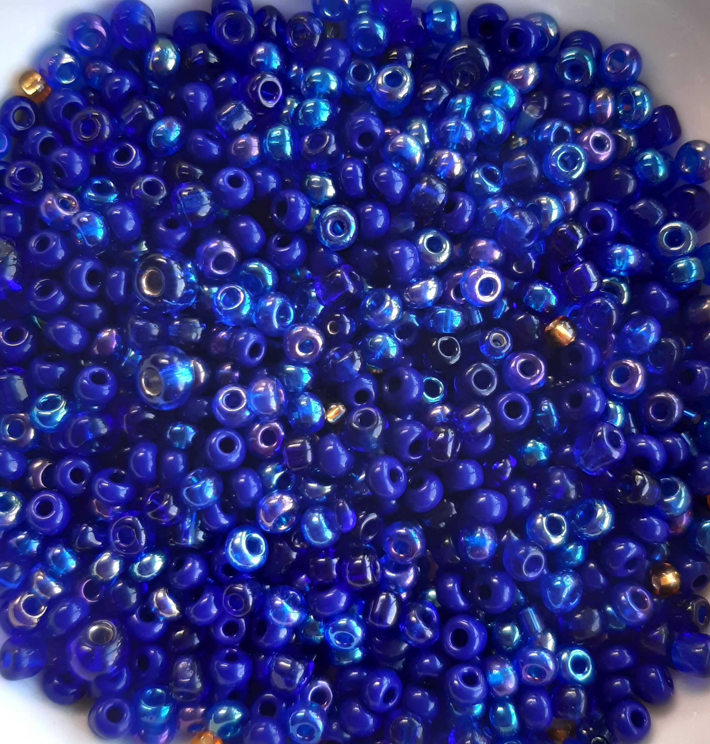 Seed Bead Mix - Dark Blue x 50g