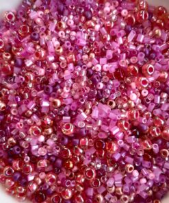 Seed Bead Mix - Pink x 50g