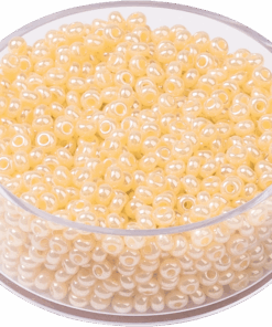2.5mm Glass Seed Beads Pearlised Beige x 17g