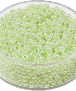 2.5mm Glass Seed Beads Pearlised Jade x 17g