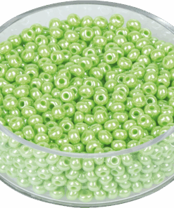 2.5mm Glass Seed Beads Pearlised Lime Green x 17g