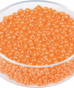 2.5mm Glass Seed Beads Pearlised Orange x 17g