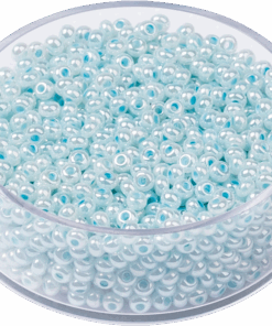 2.5mm Glass Seed Beads Pearlised Pale Blue x 17g