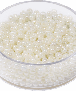 2.5mm Glass Seed Beads Pearlised Shell x 13g