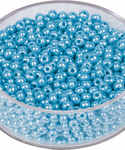 2.5mm Glass Seed Beads Pearlised Sky Blue x 17g
