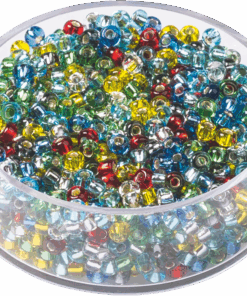 2.5mm Glass Seed Beads Silver Lined - Mixed x 17g
