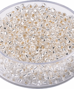2.5mm Glass Seed Beads Silver Lined - Silver x 17g
