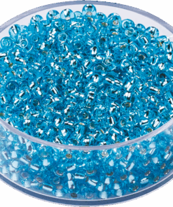 2.5mm Glass Seed Beads Silver Lined - Sky Blue x 17g